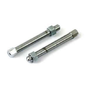 Doss OEM Style Axle Adjuster Bolts In Hex Chrome For 1937-1972 FL, FX Models (ARM080315)