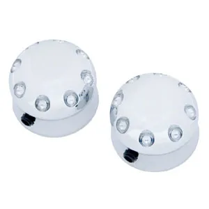 Covingtons Customs Aluminium Front Axle Cover In Chrome For 2002-2017 H-D Models (ARM107359)