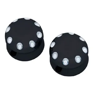Covingtons Customs Aluminium Front Axle Cover In Black Anodized  For 2000-2007 FLT And 2004-2013 Dyna Models (ARM407359)