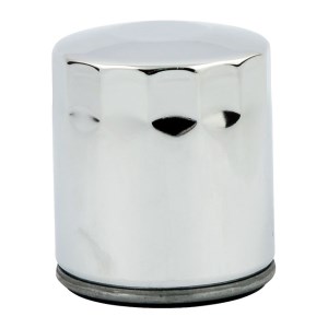 DOSS Spin On Oil Filter In Smooth Chrome Finish For 02-17 V-Rod (Repl. 63793-01K) (ARM830215)