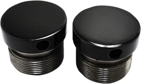 LA Choppers Flush-Mount Fork Caps In Gloss Black Powdercoat Finish For 87-94 FXR, 91-05 FXDL (Except 00-05 FXDX, FXDXT), 87-16 XL (Except 1200S) (39mm) (0404-0289)