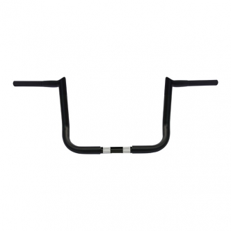 Wild 1 12 Inch Rise Chubby Reaper Handlebars in Black For 1982-2020 Harley Davidson FLT/Touring Models With Batwing Fairing (WO592B)