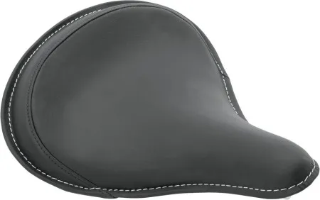 Drag Specialties Large Spring Solo Seat, Black Solar-Reflective Leather With White Perimeter Stitched (0806-0048)