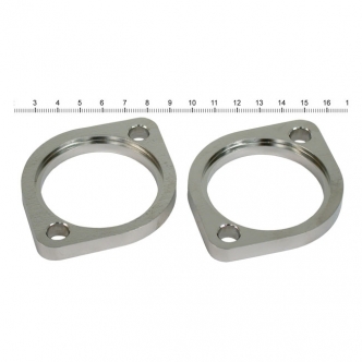 DOSS Streethogs Stainless Steel Exhaust Flange Set In Polished Finish For 84-21 Big Twin, 86-21 XL, 08-12 XR1200 (ARM873009)