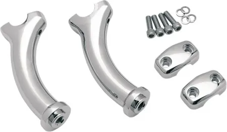 Drag Specialties Deuce-Style Handlebar Risers In Chrome For 2000-2007 FXSTD Models (1803-3306)
