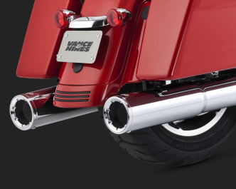 Vance & Hines Hi-Output Slip-On Mufflers In Chrome For Harley Davidson 2017-2023 Touring Motorcycles (16463)