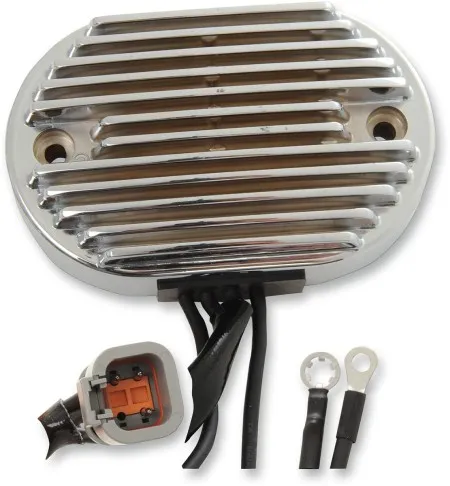 Drag Specialties Solid-State Regulator in Chrome or Harley Davidson 2001-2006 Softail Motorcycles (2112-0803)