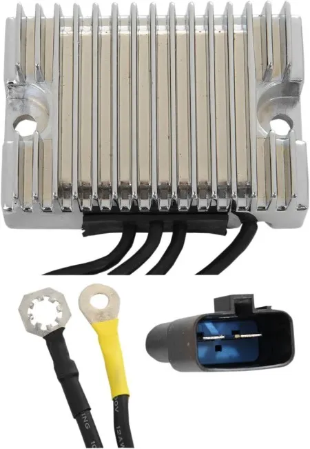 Drag Specialties Solid-State Regulator in Chrome For Harley Davidson 2000-2003 Dyna Motorcycles (2112-0794)