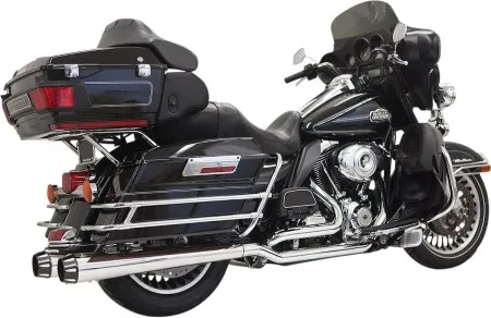 Bassani True-Dual Down Under Exhaust Systems in Chrome Finish For 2009-2016 Touring Models (1F66R)