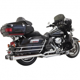 Bassani True-Dual Down Under Exhaust Systems in Chrome Finish For 2009-2016 Touring Models (1F66R)