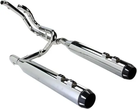 Bassani Exhaust System True Dual Down Under in Chrome Finish For 2009-2016 Touring Models (1F76R)