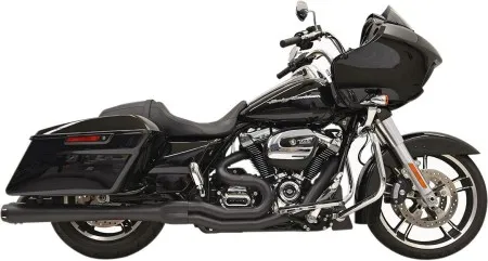 Bassani Exhaust System Road Rage B4 2-Into-1 in Black Finish For 2017-2024 Touring Models (1F51RB)