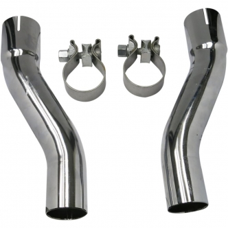 Bassani Exhaust Muffler Adapter Kit For Trikes To Fit Bassani Mufflers/Headpipes in Chrome Finish For 2009-2016 Touring Models (1TG19)