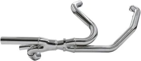 Bassani Exhaust Header Pipes 2-Into-2 Dual in Chrome Finish For 2009-2016 Touring Models (1F14A)