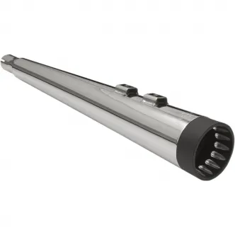 Bassani 4 Inch Megaphone Muffler With Tuned Baffle Black End Cap in Chrome Finish For 1995-2016 Touring Models (1F57DNT5)