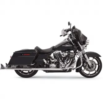 Bassani 36 Inch True Dual Fishtail Slip on Muffler Exhaust in Chrome Finish For 1995-2016 Touring Models (1F17E36)