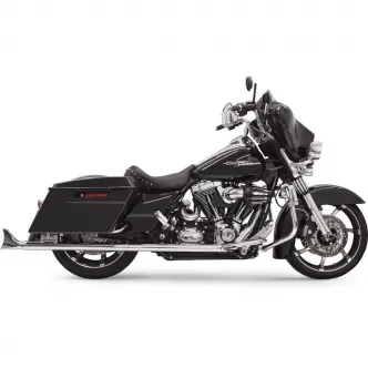 Bassani 33 Inch True Dual Fishtail Slip on Muffler Exhaust in Chrome Finish For 1995-2016 Touring Models (1F27E33)