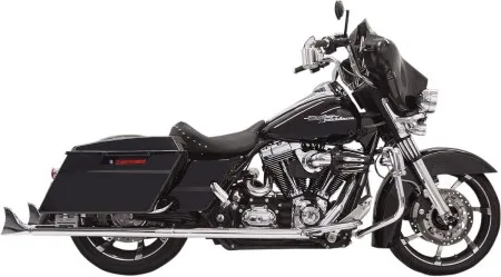 Bassani 36 Inch True Dual Fishtail Slip On Muffler Exhaust in Chrome Finish For 1995-2016 Touring Models (1F27E36)