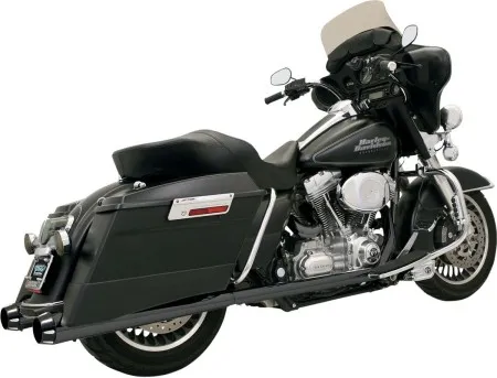 Bassani Exhaust Muffler Straight Cut in Black Finish For 1995-2016 Touring Models (FLH-517LRB)