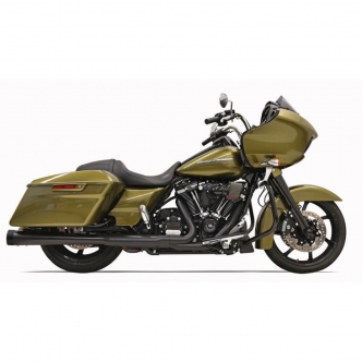 Bassani Exhaust Mufflers Straight Can DNT With Black End Caps in Black Finish For 2017-2023 Touring Models (1F72DNT5B)