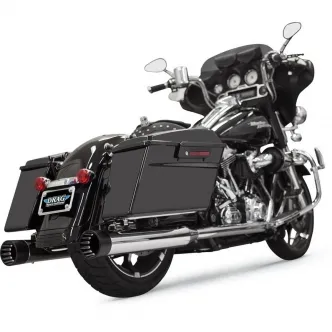 Bassani 4 Inch Straight Can Muffler With 3 Stepped Tuned Baffle Polished End Cap in Chrome Finish For 1995-2016 Touring Models (1F7DNT5)