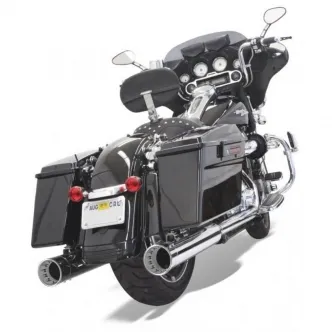 Bassani Exhaust 4 Inch Straight Can Muffler With Tuned Baffle & Chrome End Cap In Chrome Finish For 1995-2016 Touring Models (1F7DNT6)