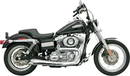 Bassani Exhaust Road Rage 2-Into-1 Short Upswept (not stepped, 1-3/4 only) in Chrome Finish For 2006-2017 Dyna (1D5250)