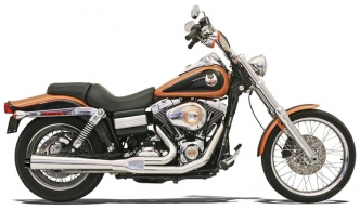 Bassani Exhaust Road Rage 2-Into-1 Short Megaphone Exhaust System in Chrome Finish For 1991-2005 Dyna Models (13311R)