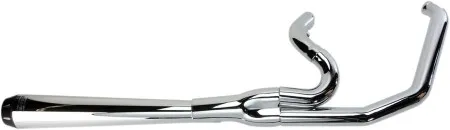 Bassani Exhaust Road Rage 2-Into-1 Short Megaphone Exhaust System in Chrome Finish For 1991-2005 Dyna Models (13311R)