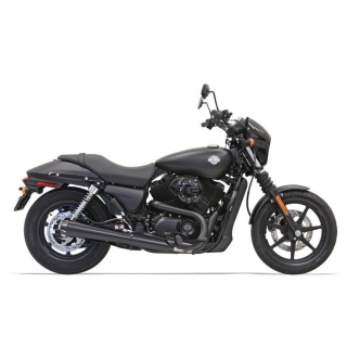 Bassani Muffler 4 Inch Megaphone Style Street Exhaust in Black Finish For 2015-2020 Street Models (1527RB)