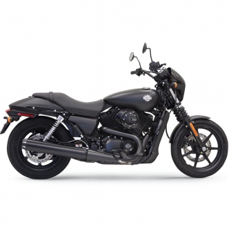 Bassani 4 Inch Straight Cut Slip-On Muffler With Black Billet End Cap in Black Finish For 2015-2020 Street Models (1587LRB)
