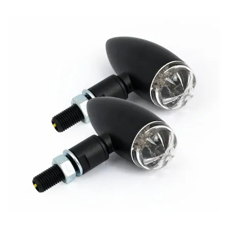 Micro Bullet Led Turn Signals in Black Finish (1175082C)