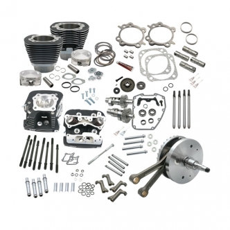 S&S Hot Setup Kit With S&S Cylinder Heads in Black For 2001-2006 Softail (900-0565)