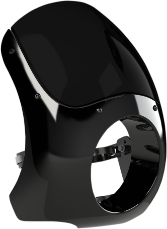 Burly Brand Outlaw Fairing ABS For Most Bikes With 5-3/4 Headlamp and 35 Up To 49mm For Tubes in Black Finish (B10-0000)
