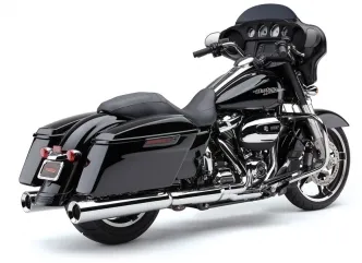 Cobra Powr-Flo 4 1/2 Inch Slip-Ons in Chrome Finish For Harley Davidson 2017-2024 Touring Models (6214)