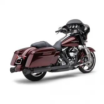 Cobra Race Pro 4 Inch Slip-On Mufflers In Black Finish For Harley Davidson 2017-2022 Touring Models (6216RB)