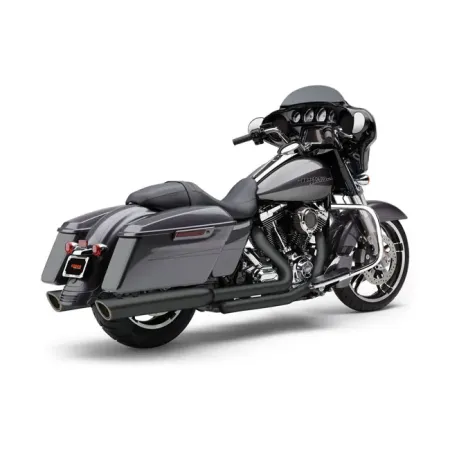Cobra 909 Twins 4 Inch Slip-Ons In Black Finish For Harley Davidson 1995-2016 Touring Models (6106RB)