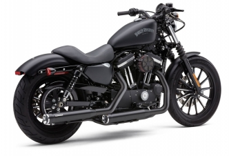 Cobra 3 Inch Slip On Mufflers In Black With Race Pro Tips For Harley Davidson 2004-2013 XL Sportster Models (6080RB)