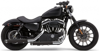 Cobra 3 Inch Slip-On Mufflers In Black Finish For Harley Davidson 2014-2020 Sportster Motorcycles (6031RB)