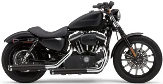 Cobra 3 Inch Slip-On Mufflers In Black Finish For Harley Davidson 2014-2022 Sportster Motorcycles (6031RB)