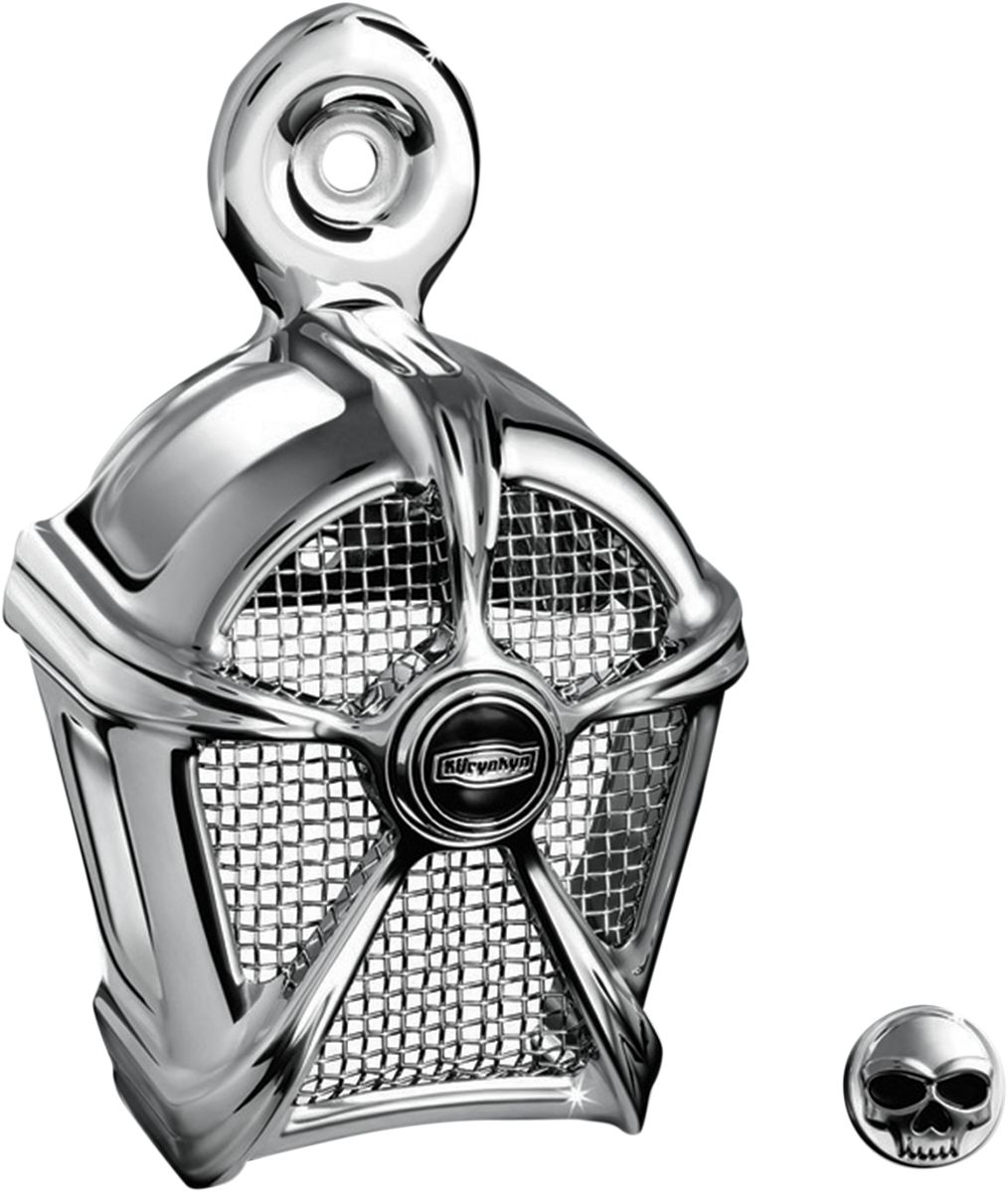 Kuryakyn Mach 2 Horn Cover In Chrome Finish With Chrome Mesh For Harley