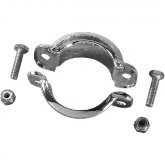 Drag Specialties Muffler Clamps For Dresser in Chrome Finish For All Late 1985-1994 FLT Models (74785-SC1)