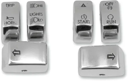 Drag Specialties 6 Piece Switch Cap Kit in Chrome Finish For 2011 Softail models Only (H07-0340CO-C)