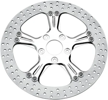 Performance Machine Brake Rotor Floating Front Left & Right in Wrath Chrome Finish 11.8 Inch For 2015-2026 Softail, 2014-2022 Sportster, 2008-2023 Touring & 2006-2017 Dyna (0133-1800WRAS-CH)