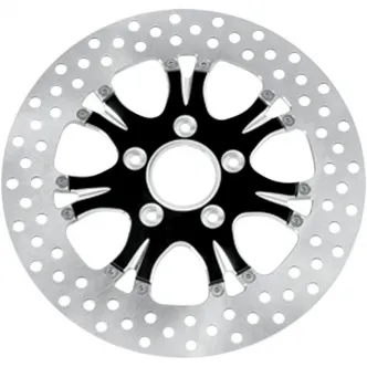 Performance Machine Brake Rotor Floating Front Left & Right in Paramount Platinum Cut Finish 13 Inch For 2014-2022 Sportster, 2008-2023 Touring, 2015-2024 Softail & 2006-2017 Dyna Models (01333015HEALBMP)