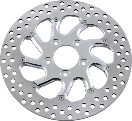 Performance Machine Brake Rotor Floating Front Left in Torque Chrome Finish 11.5 Inch For 2000-2013 Sportster, 2000-2007 Touring, 2000-2005 Dyna & 2000-2014 Softail Models (01331522TORLSCH)