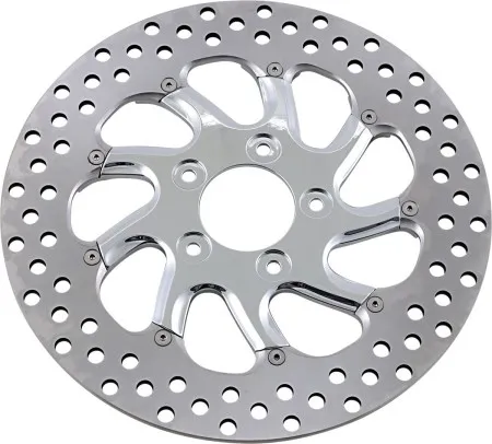 Performance Machine Brake Rotor Floating Front Right in Torque Chrome Finish 11.5 Inch For 2000-2013 Sportster, 2000-2007 Touring, 2000-2005 Dyna & 2000-2014 Softail Models (01331522TORRSCH)