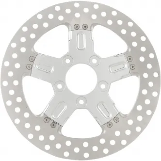 Performance Machine Brake Rotor Front Left & Right in Stainless Steel Formula Chrome Finish 11.8 Inch For 2014-2022 Sportster, 2008-2023 Touring, 2015-2024 Softail & 2006-2017 Dyna Models (01331800FRMSCH)