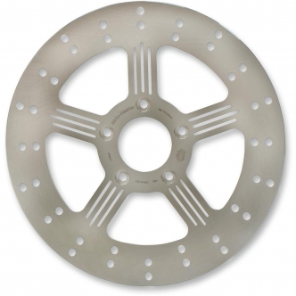 Moto-Master Brake ROTOR/Disc Round Adrian Fixed Rear Disc in Stainless Steel Finish For 2000-2012 XL Models (110634)