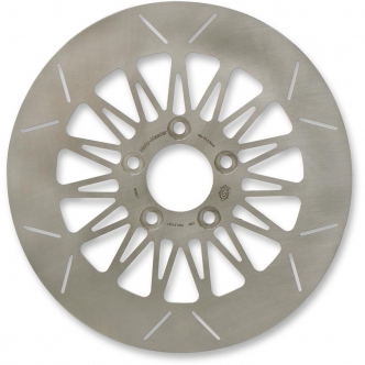 Moto-Master Brake ROTOR/Disc Round Rialto Fixed Rear in Stainless Steel Finish For 2000-2012 XL Models (110637)